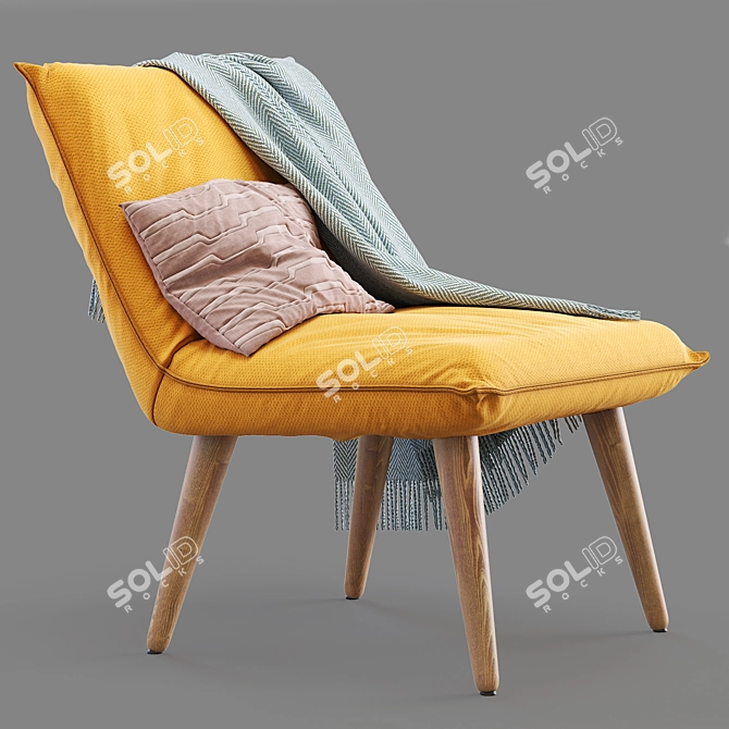 Modern House by John Lewis Accent Armchair 3D model image 2