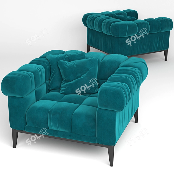 Elegant AURELIO Armchair 3D model image 1