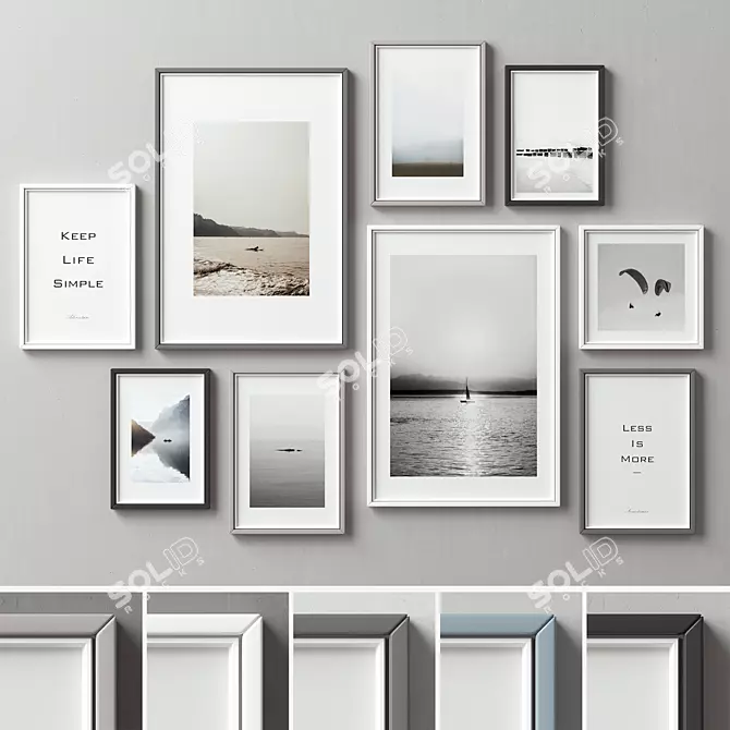 Versatile Picture Frames Collection 3D model image 1