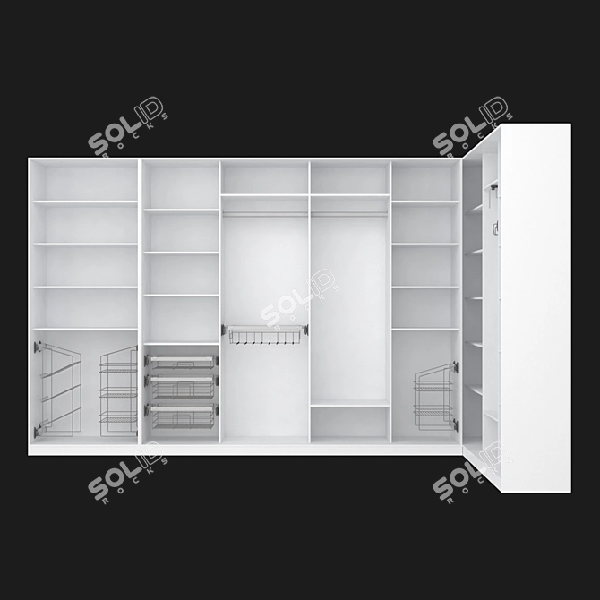 360 RANGE Closet Organizer: Versatile Storage Solution! 3D model image 2