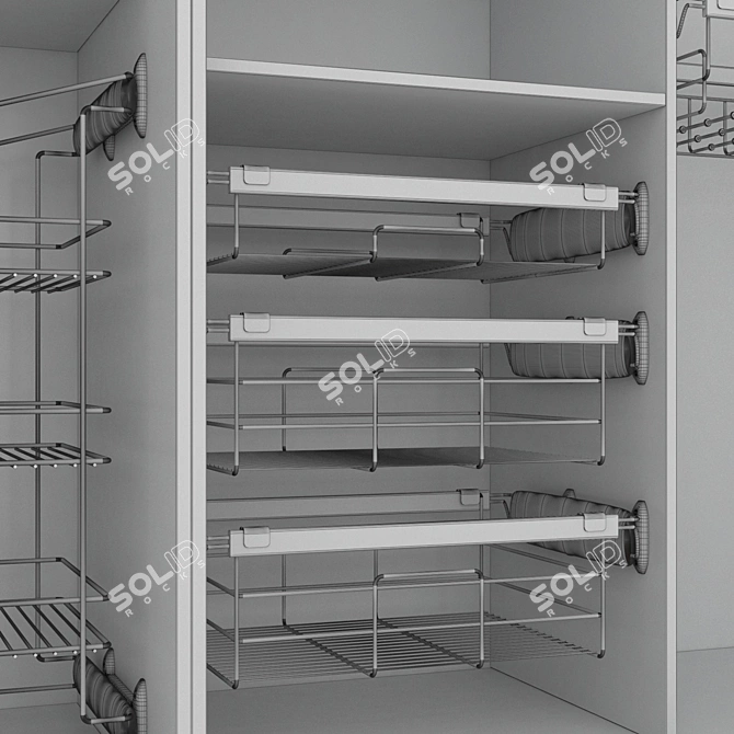 360 RANGE Closet Organizer: Versatile Storage Solution! 3D model image 3