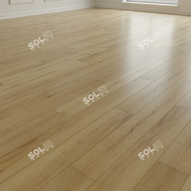 Natural Wood Parquet Laminate 3D model image 3