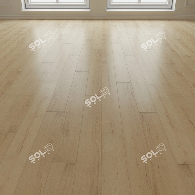 Natural Wood Laminate Parquet 3D model image 1