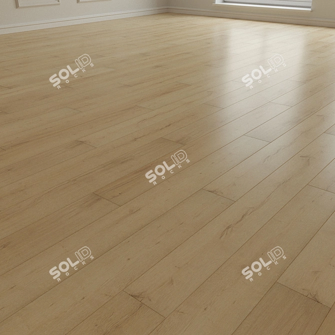 Natural Wood Laminate Parquet 3D model image 2