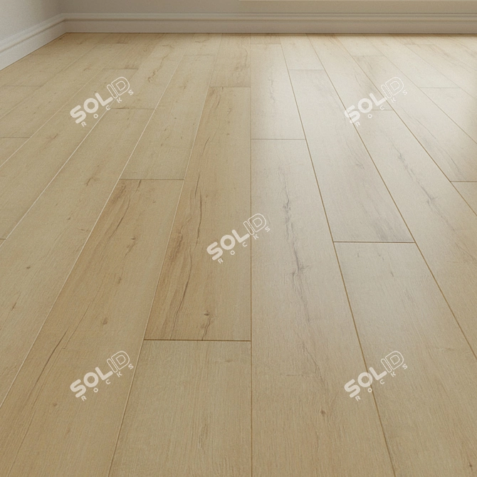 Natural Wood Laminate Parquet 3D model image 3