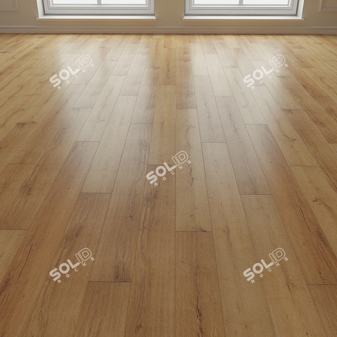 Natural Wood Parquet Flooring 3D model image 1