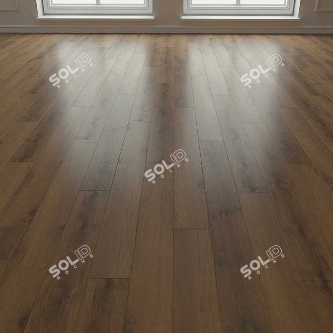 Natural Wood Parquet Flooring 3D model image 1