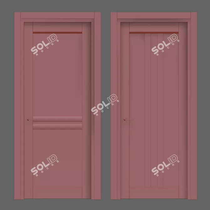 Elegant Ferrero Legno 3D Door 3D model image 2