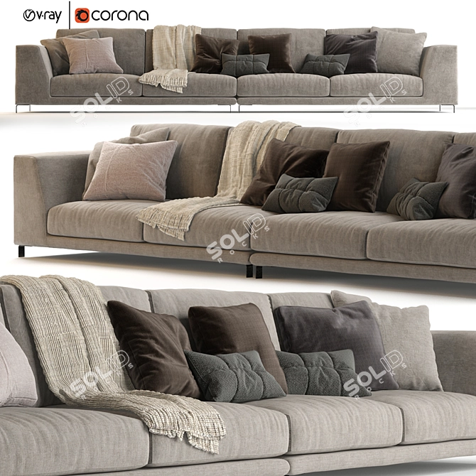 Elevate your space with the Artis Sofa 3D model image 1
