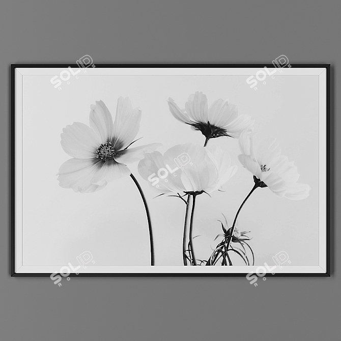 Elegant Black Framed Picture 3D model image 1