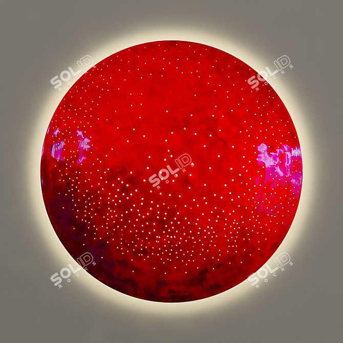 Crimson Cosmos: Handcrafted Copper Art 3D model image 1