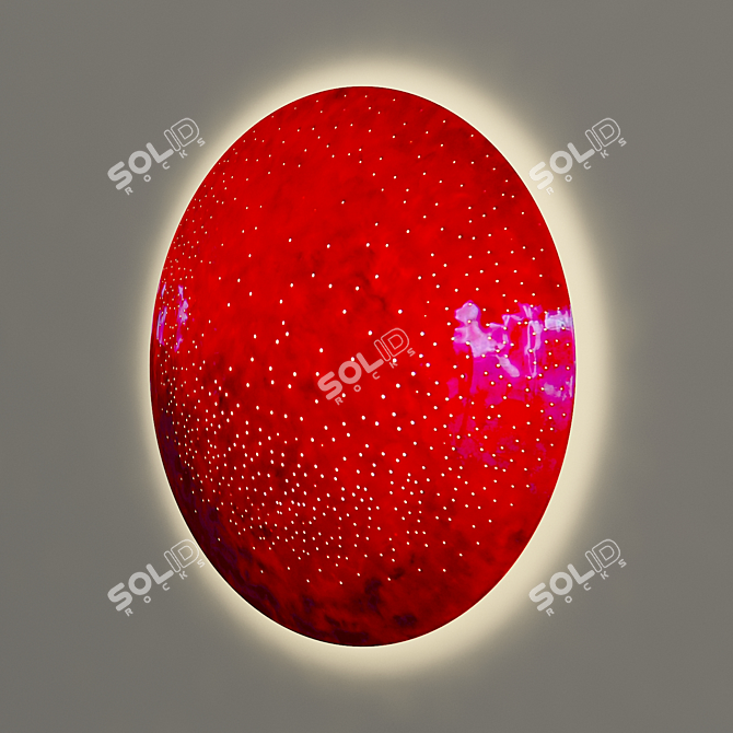 Crimson Cosmos: Handcrafted Copper Art 3D model image 2