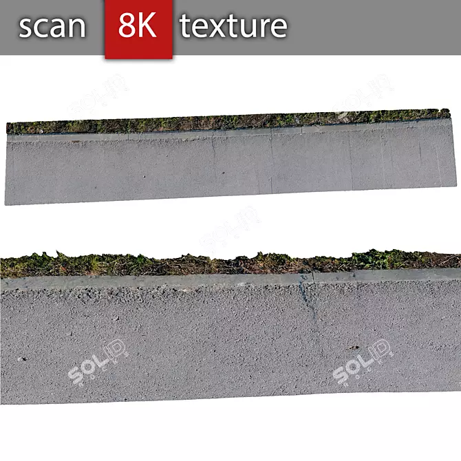 Realistic Sidewalk Texture - High Quality 8192x8192 3D Model 3D model image 1