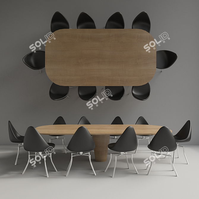 Spider Chair Dining Set: Elegant & Modern 3D model image 1