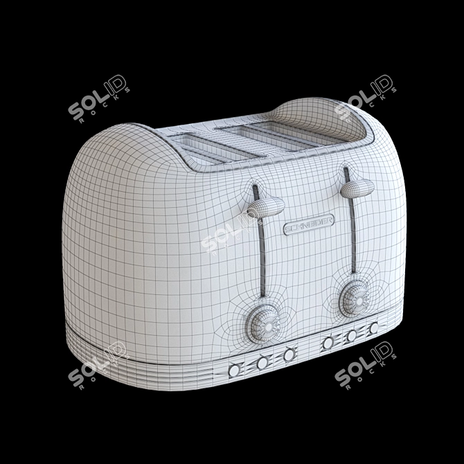 Sleek Schneider Toaster 3D model image 3