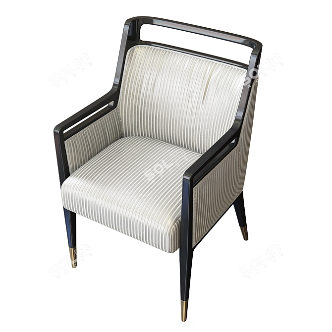 Vintage Gio Ponti Armchair - Iconic Mid-Century Design 3D model image 2