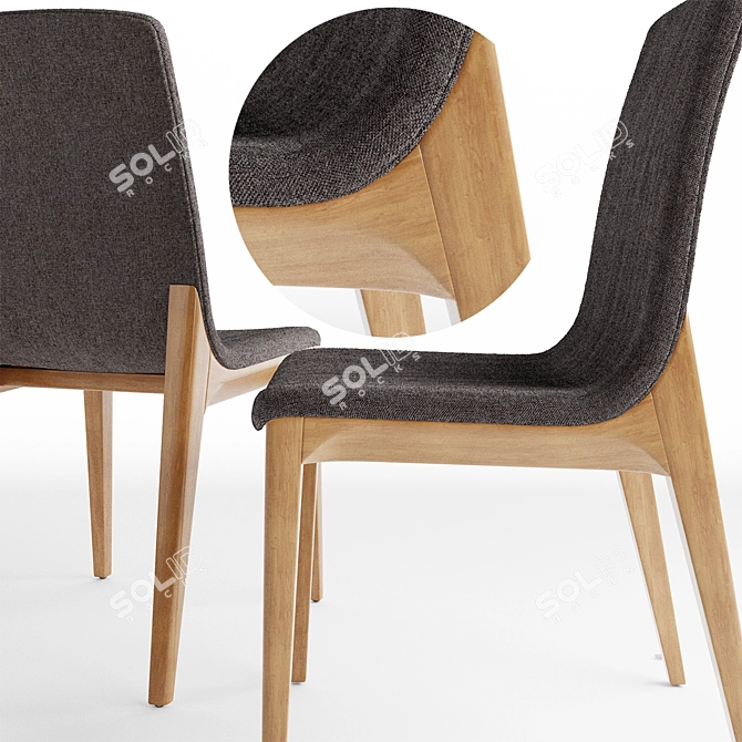 Italian-made Talin Chair: Modern Elegance 3D model image 2