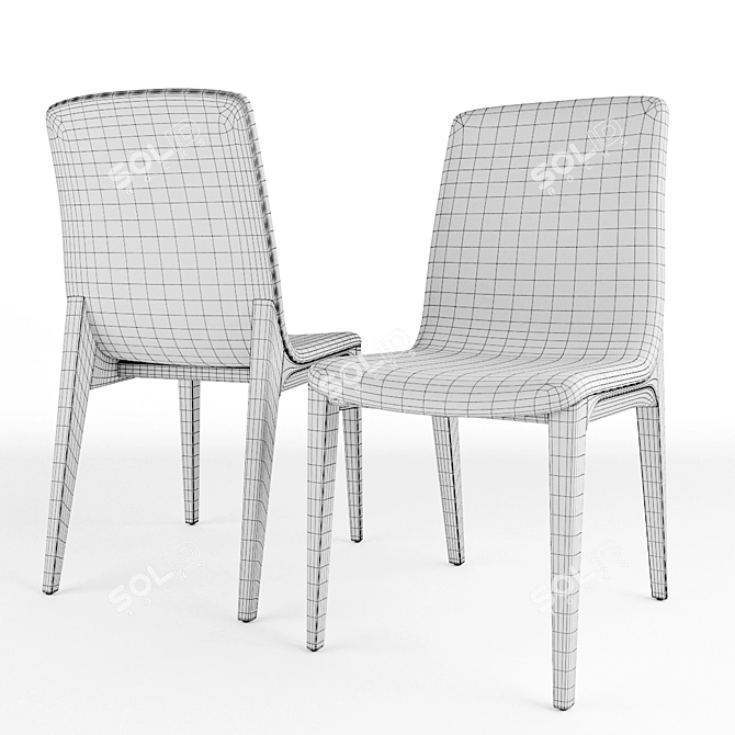 Italian-made Talin Chair: Modern Elegance 3D model image 3