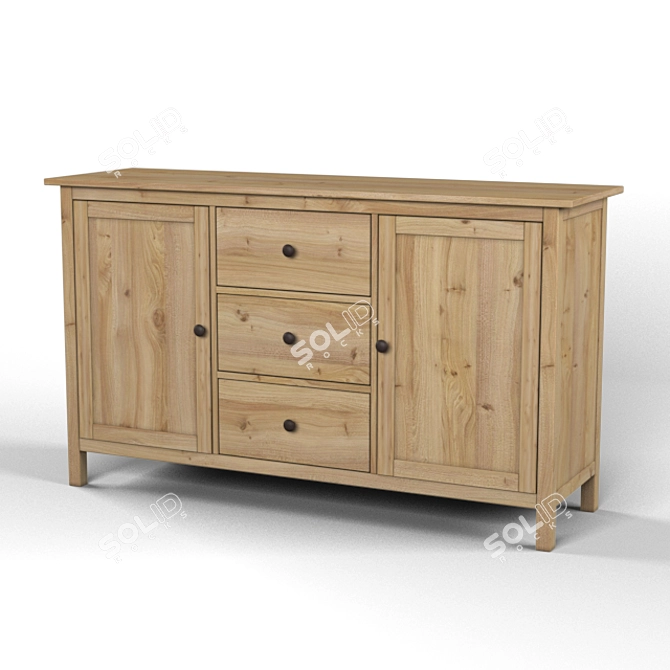 IKEA Hemnes: Elegant and Functional 3-Drawer Console 3D model image 1