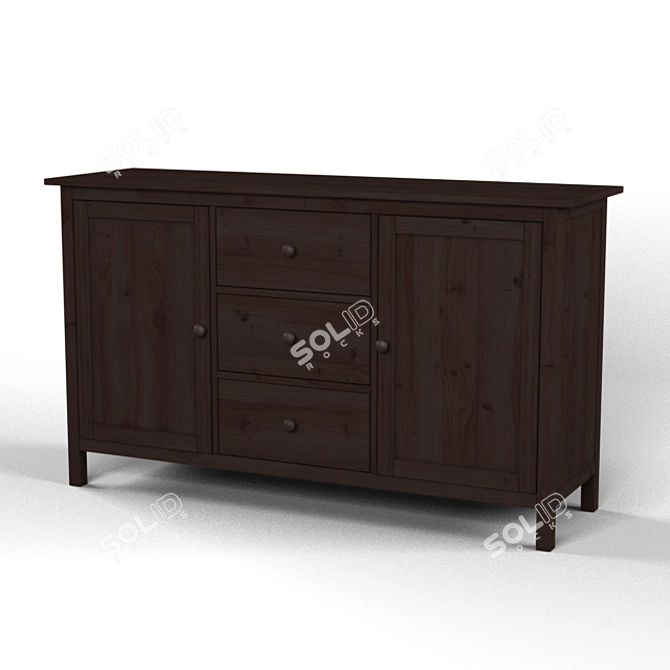 IKEA Hemnes: Elegant and Functional 3-Drawer Console 3D model image 2