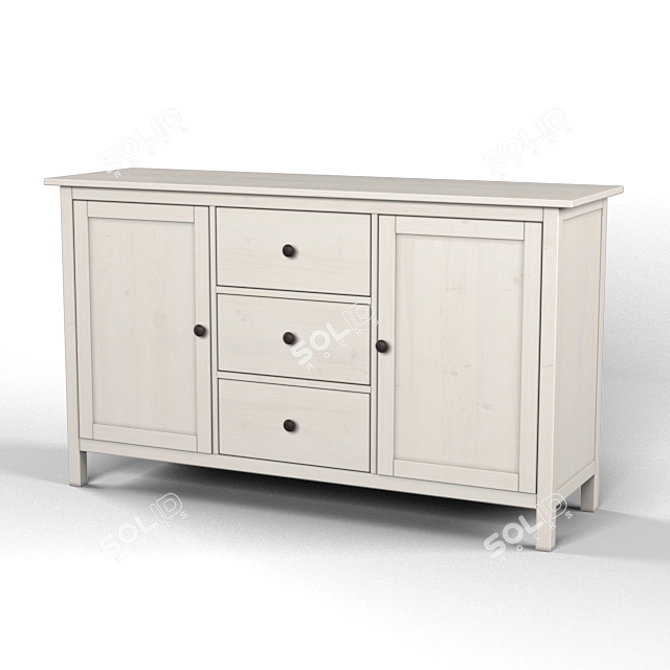 IKEA Hemnes: Elegant and Functional 3-Drawer Console 3D model image 3