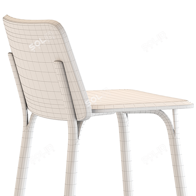 Elegant Split Barstool for Comfortable Seating 3D model image 3