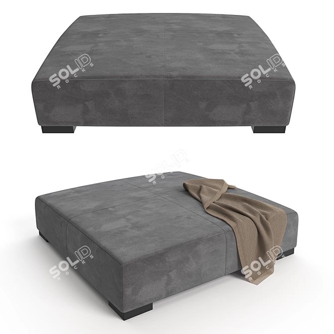 Luxury Brons Meridiani Pouf 3D model image 1