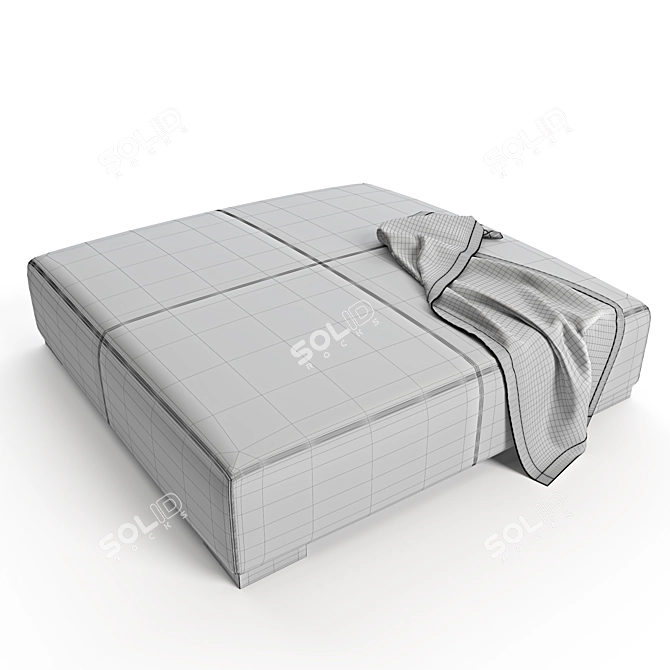 Luxury Brons Meridiani Pouf 3D model image 2