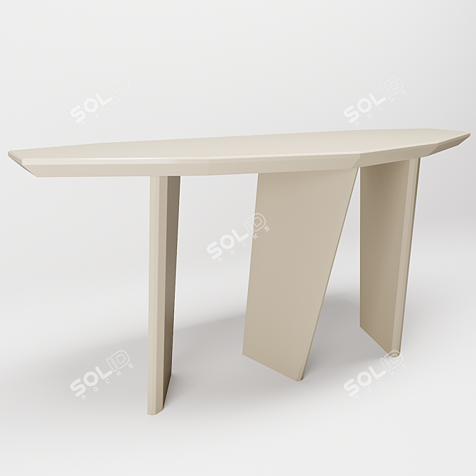 Elegant Dolmen Console: Sleek Design, Generous Size 3D model image 2