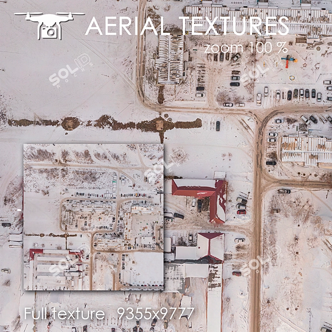 Winter Residential Area Texture Pack 3D model image 1