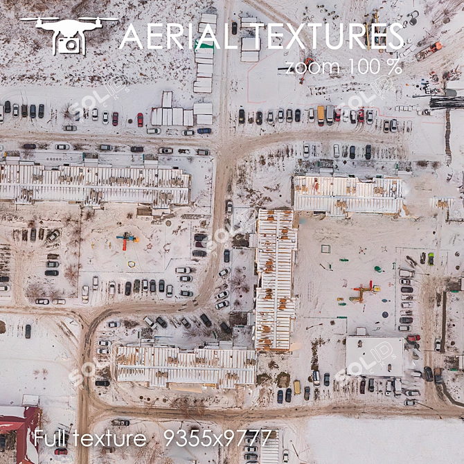 Winter Residential Area Texture Pack 3D model image 2