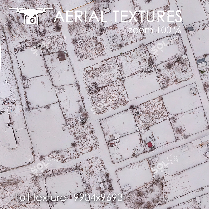 High-Res Winter Landscape Texture 3D model image 3