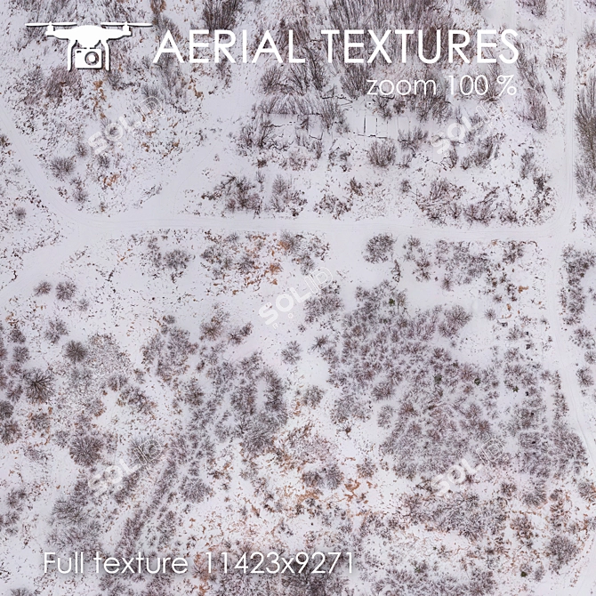 Winter Landscape Textures for 3D Visualization 3D model image 3