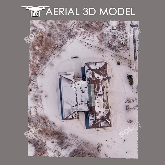 Aerial Scan 32- High-Quality 3D School Model 3D model image 3