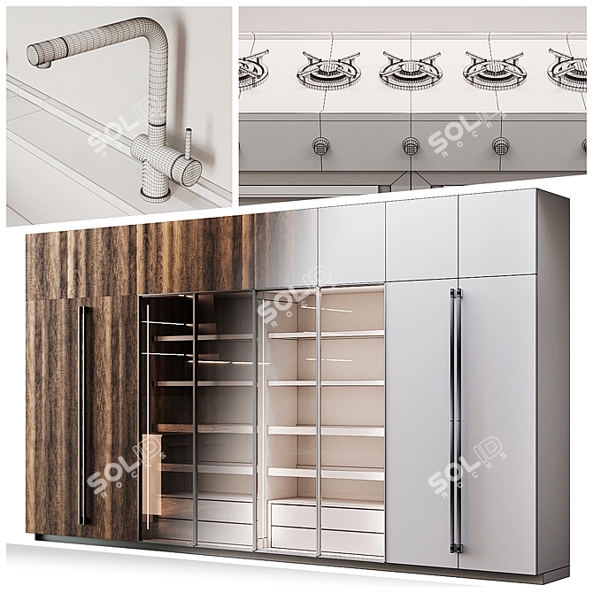 Effeti Impronta Kitchen Set 3D model image 3