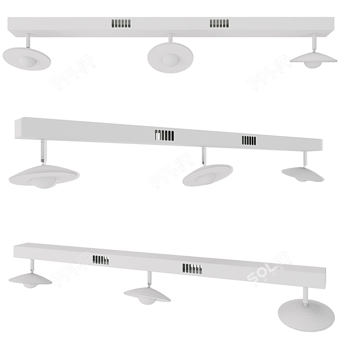 Millelumen Rising 3 LED Chandelier 3D model image 2