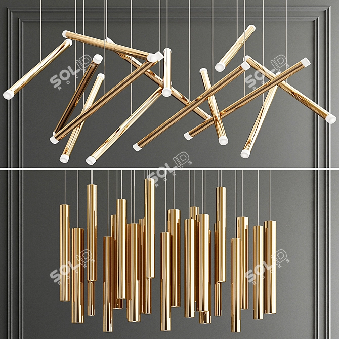 Title: Minimalist LED Pendant Light 3D model image 1