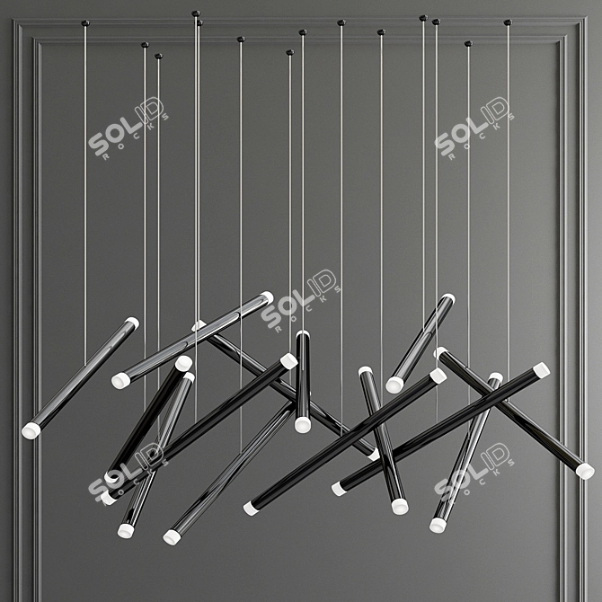 Title: Minimalist LED Pendant Light 3D model image 2