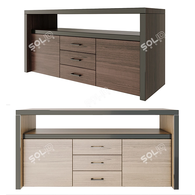 Modern Eco-Design Cabinet 3D model image 1