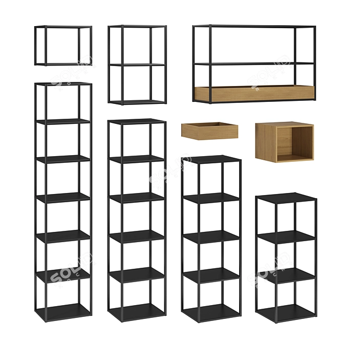Modular Shelving System: Endless Possibilities 3D model image 1