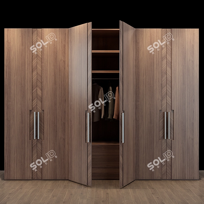 Modern Steel Cabinet 3D model image 1