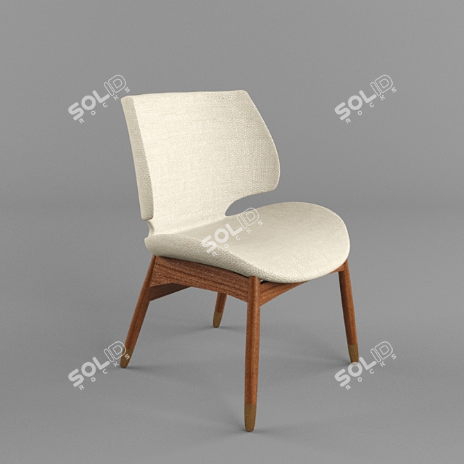 Minimalist Ergonomic Chair 3D model image 1