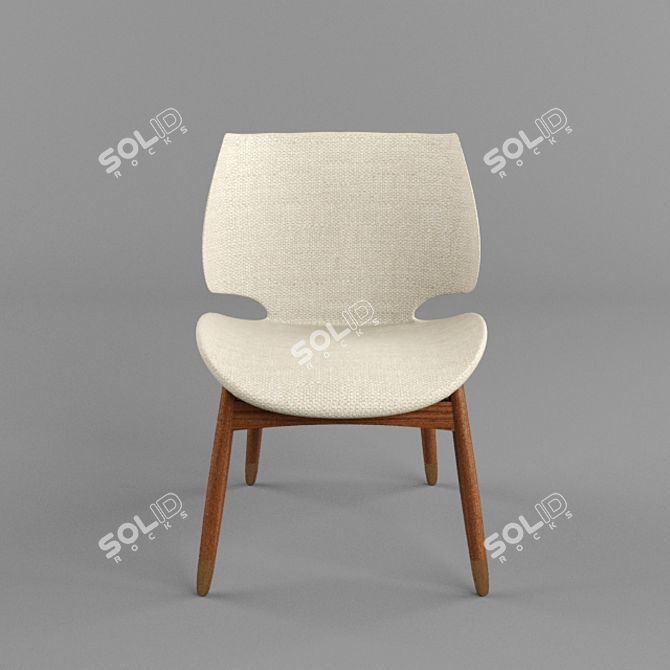 Minimalist Ergonomic Chair 3D model image 3