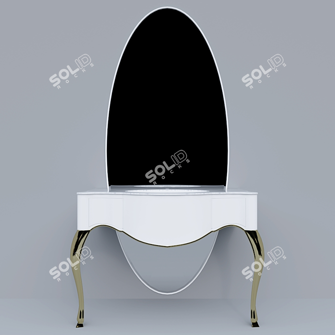 Elegant Gamadecor Piano Washbasin 3D model image 1