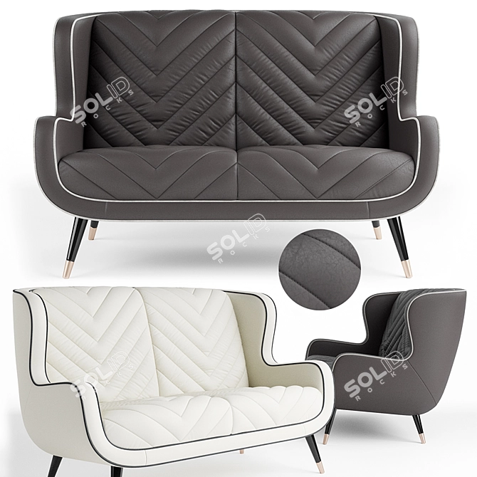 Baxter Dolly Sofa - Elegant and Functional 3D model image 1