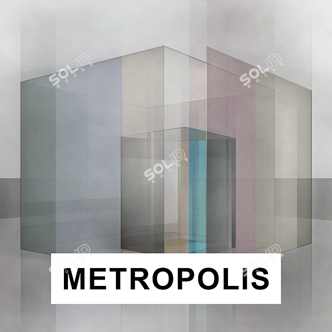 FACTURA METROPOLIS: Stylish Vinyl Wallpaper 3D model image 1