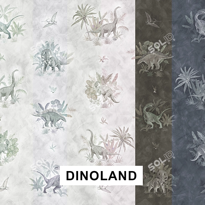 DINOLAND Vinyl Wallpaper Collection 3D model image 1