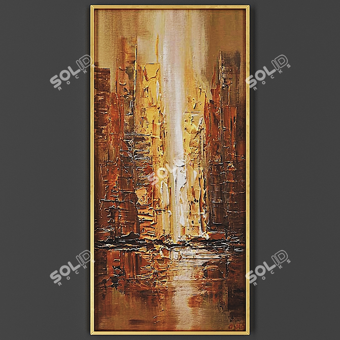 Elegant Frame for Artwork 3D model image 1