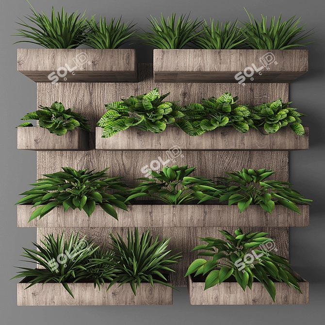 Polys 70304: Enhance Your Space with a Vertical Garden 3D model image 1