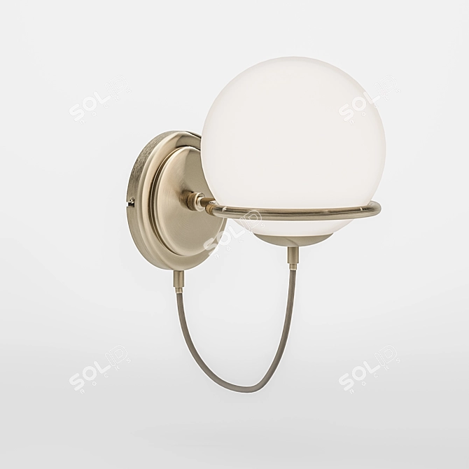 Leuria A2990AP-1AB: Elegant Bronze and Glass Wall Sconce 3D model image 1